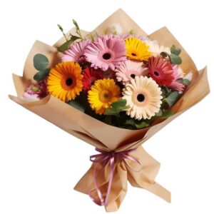 ramo de gerberas en varios colores