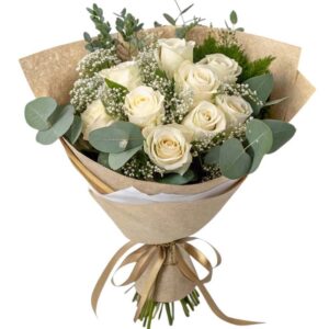 ramo de rosas blancas