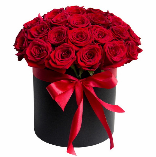 Caja 30 rosas rojas "DESEO"