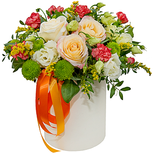 caja flores color naranja floristerías alicante