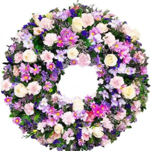 corona funeraria tanatorio en alicante, flores para funeral en alicante, flores tanatorio